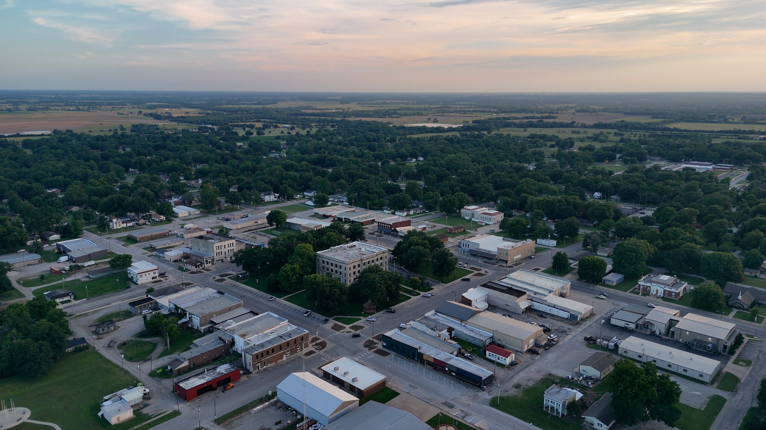 Aerial view of Girard, Kansas